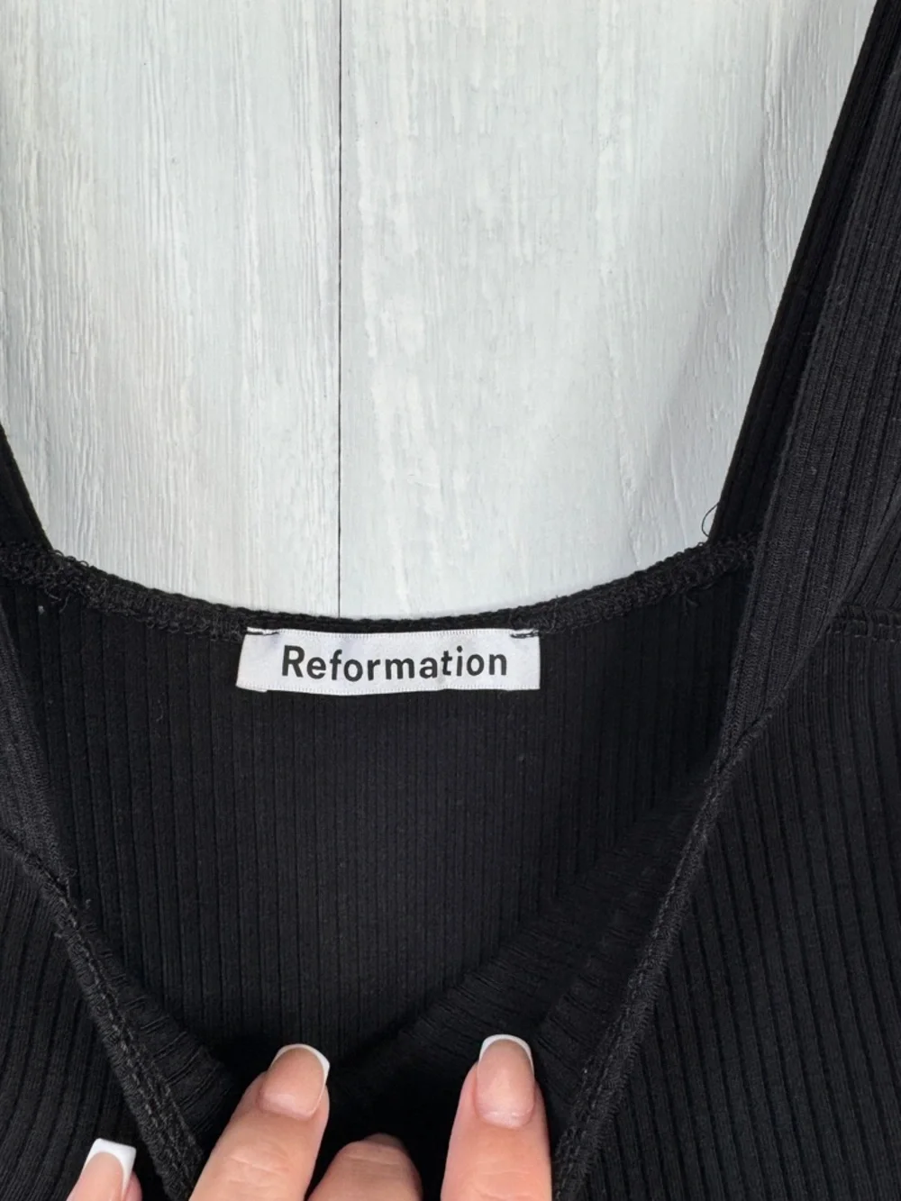 Reformation Cassi Knit Dress Black - Picture 5 of 10